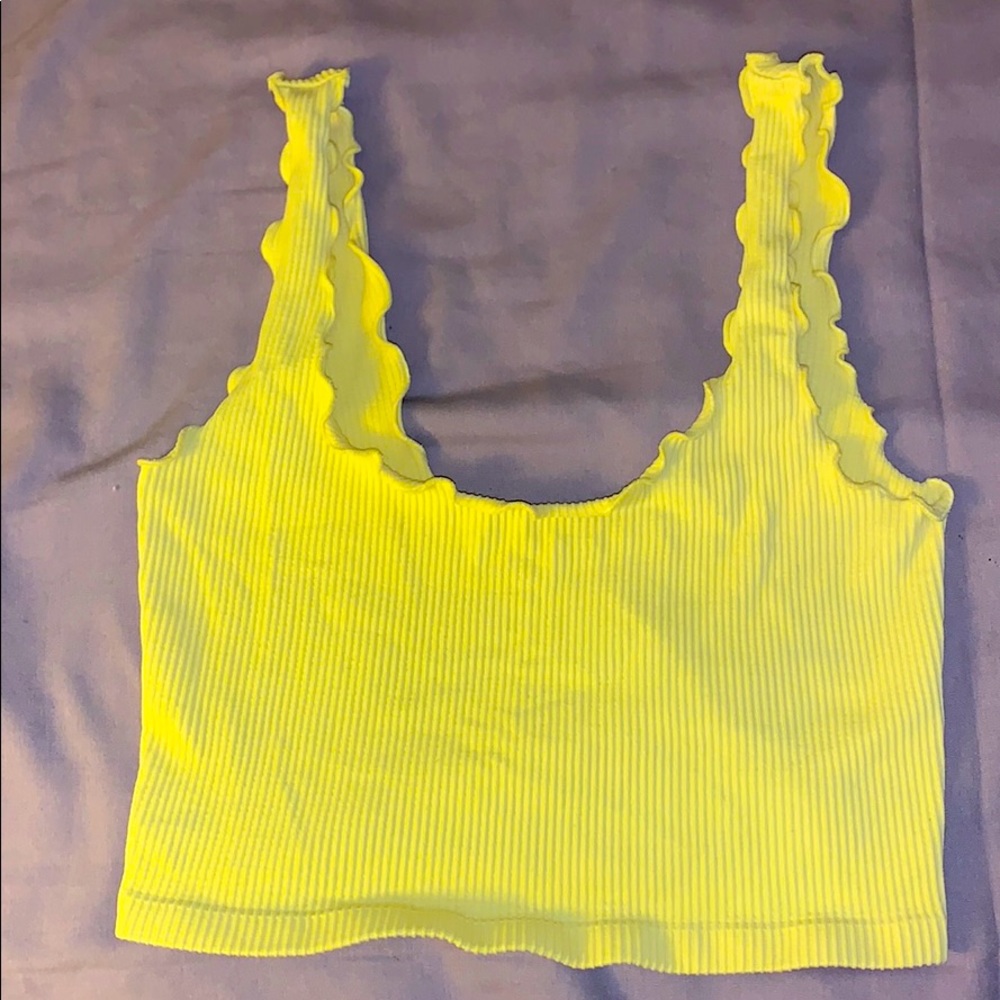Yellow crop top